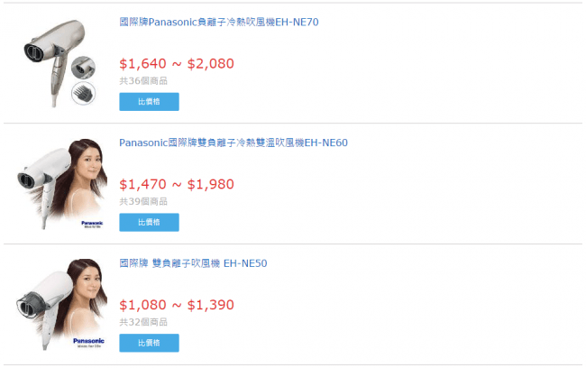 台灣 負離子吹風機 價格